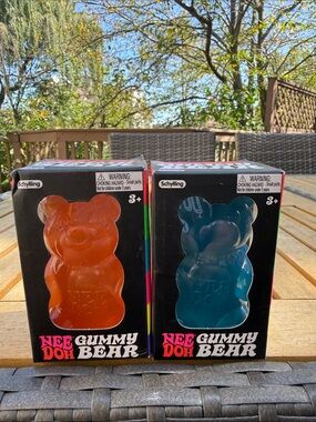 NeeDoh Gummy Bear Stress Toy - Orange & Teal